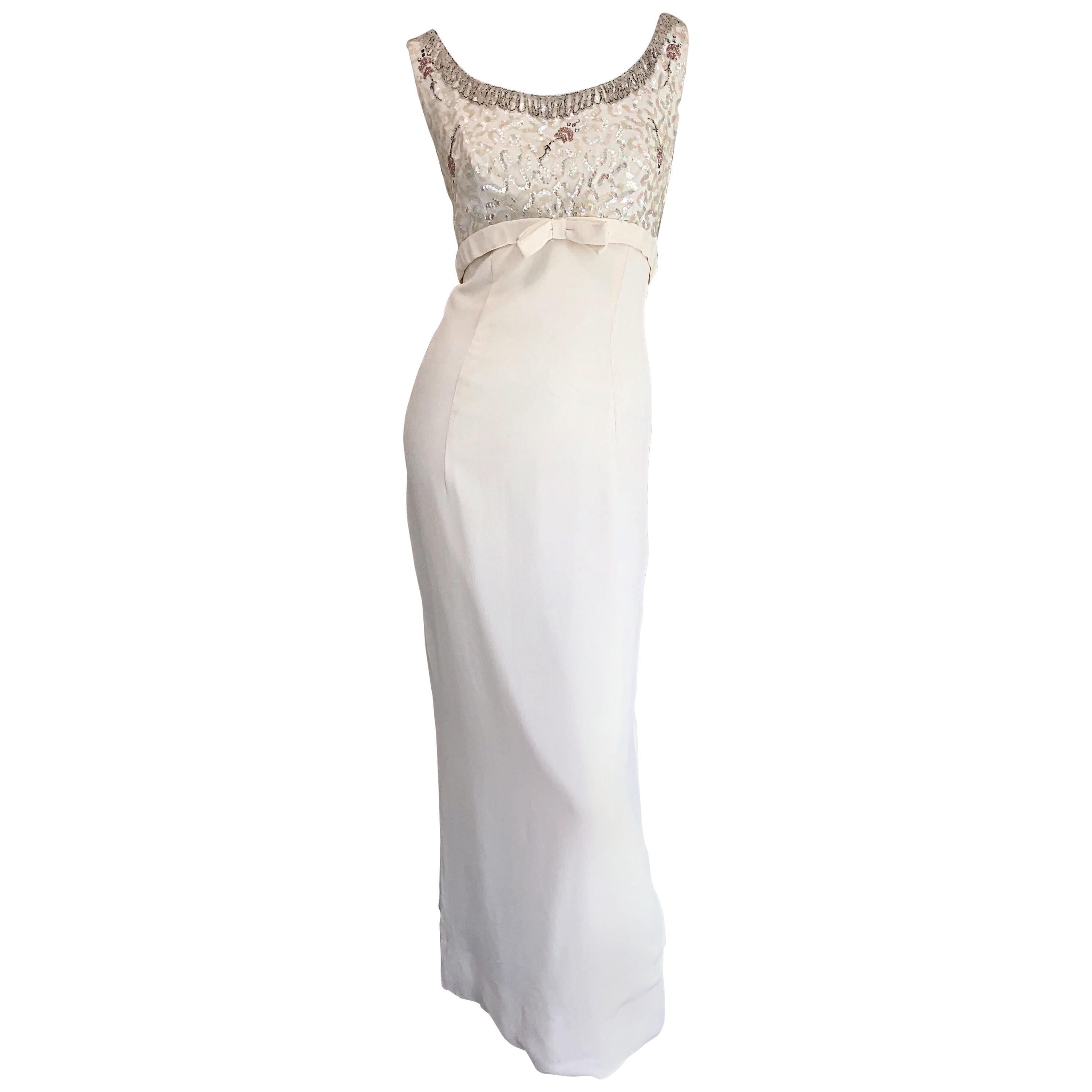 Vintage Evening Gown White - 190 For ...